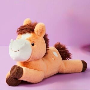 Gigglescape 9” Plush Horse – Farm Animal Stuffed Toy